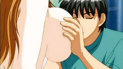 Handsome cutie with big mellons serves her boss