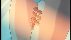 Sweet brunette hentai babe abused in the train