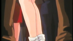 Sweet brunette hentai babe abused in the train