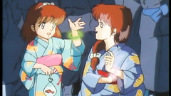 Young hot anime girls in kimono - hentai cartoons