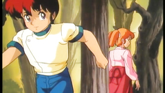 Anime teens in nice and interesting cartoon