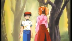 Anime teens in nice and interesting cartoon