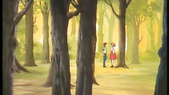 Anime teens in nice and interesting cartoon