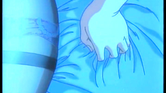 Handsome brunette in black pantyhoses - anime cartoon