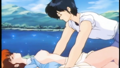 Passionate sex with young anime babe near the lake