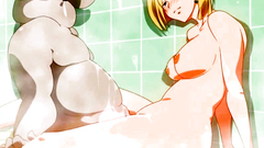 Busty blonde girl with big nipples needs cum