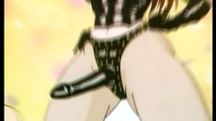 Slender anime babe rides hard cock with her tiny pussy