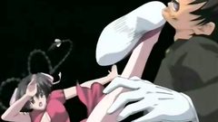 Handsome anime redhead babe takes big dick in her wet twat