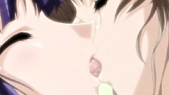 Adorable strapon fuck for sexy and busty hentai babes