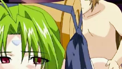 Adorable strapon fuck for sexy and busty hentai babes