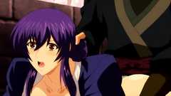 Hot anime chick with giant boobs fucked from behind