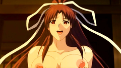 This anime cutie has really massive tits and big nipples