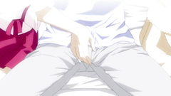 Little cutie plays with big and hard cock on her knees