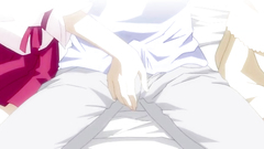 Little cutie plays with big and hard cock on her knees