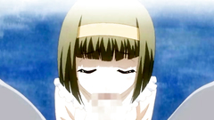 Little cutie plays with big and hard cock on her knees