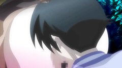 Young anime girl with sweet butt gets licked outdoors