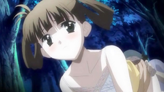 Young anime girl with sweet butt gets licked outdoors