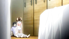 Sweet anime girl with nice tits rides her young lover