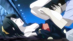 Hot black-haired anime babe gets her pussy licked