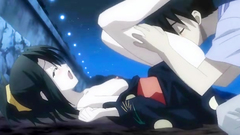 Hot black-haired anime babe gets her pussy licked