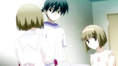 Two barely legal teens sharing one cock in anime toon