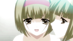 These blonde teenage twins sharing one hard cock