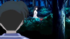 Tied up brunette teen gets fucked in the bushes