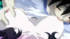 Young lover squeezes her boobies in the bushes