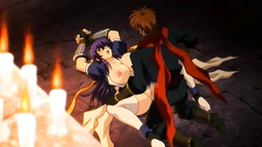 Big titted anime cutie gets filled with warm cum