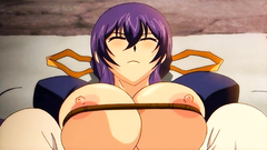 Busty anime slut moans loud while gets drilled