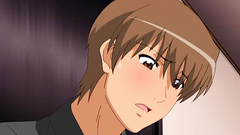 Hot anime babe in sexy lingerie gets down on her knees