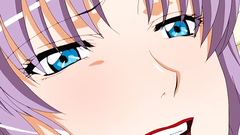 Busty anime girl spreads her legs and gets drilled really deep