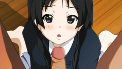 Barely legal schoolgirl takes facial on her knees