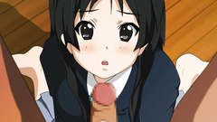 Barely legal schoolgirl takes facial on her knees