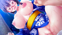 Adorable anime chick with big tits rides cock with pleasure