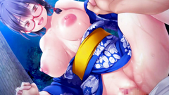 Adorable anime chick with big tits rides cock with pleasure