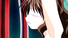 Blindfolded brunette in passionate banging in hentai toon