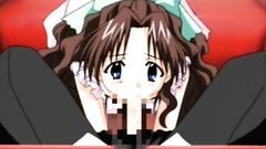 Young adorable cutie blows cock on her knees