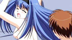 Hardcore fuck for naked long-haired anime beauty