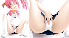 Petite and innocent schoolgirl masturbates solo