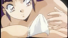 Horny anime girl plays with his little prick