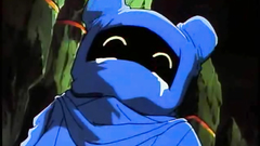 Little funny monster fall in love with sexy blonde girl