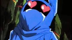 Little funny monster fall in love with sexy blonde girl