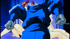 Lucky day for little funny monster - 3some with two chicks