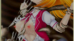 Seductive hentai blonde attacked by evil tentacles
