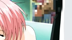 Pink-haired young cutie with round tits hardcore drilled