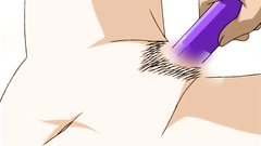 Hot anime girl with trimmed cunt gets licked