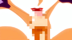 Hardcore anime penetration for naked babe from behind