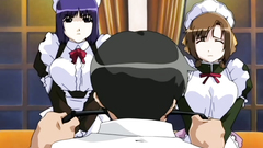 Sexy young maids serving their master's cock