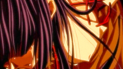 Young brunette anime teen looks so romantic and cute